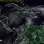 Satellite image taken at 6:15 am Costa Rica time