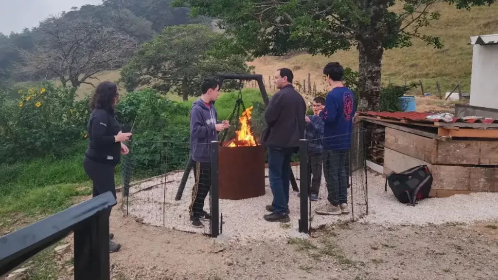 Night tour firepit, the beggining of the night tour